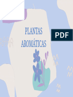 Presentación Plantas Aromáticas Ilustrado Azul Morado Verde
