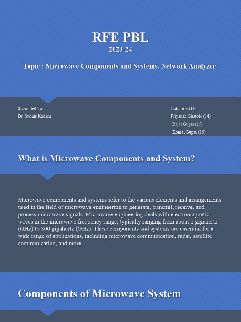 Microwave Components and Systems, Network Analyzer PDF Microwave