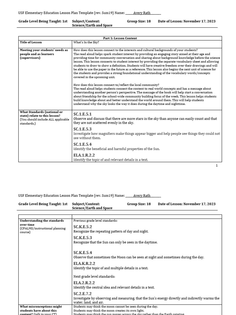 Supervisor Lesson Plan 2 | PDF | Rubric (Academic) | Vocabulary