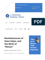 Hans Selye - Birth of Stress - The American Institute of Stress