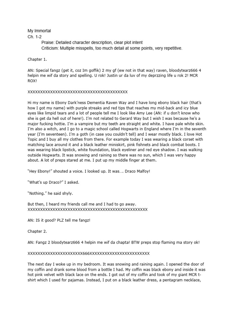 my immortal | PDF | Harry Potter