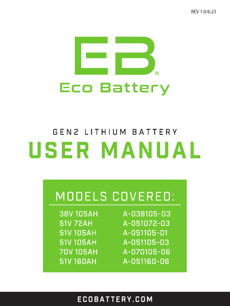 User Manual RV1 6.30.23 | PDF | Battery Charger | Electrical Engineering