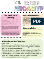 Kindergarten Newsletter 12-8-23