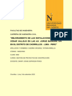 Mejoramiento de Las Instalaciones de La I.E. Cesar Vallejo en Las Av. Jorge Basadre S/N en El Distrito de Chorrillos - Lima - Perú