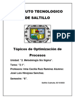 Instituto Tecnologico de Saltillo: Tópicos de Optimización de Procesos