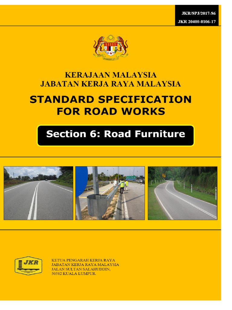 Standard Specification for Road Works Section 6 Road Furniture PDF