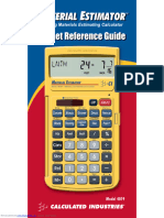 Material Estimator Calculator - User Manual