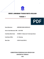 HKUM4101 - Bahasa Dan Terminologi Hukum - TMK 1