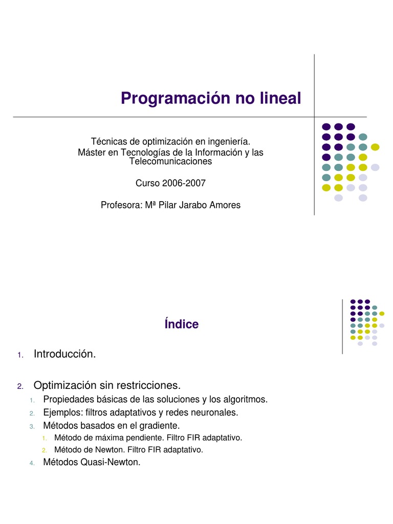 Programacion No Lineal | PDF