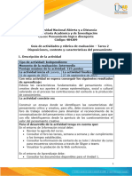 Guía de Actividades y Rúbrica de Evaluación - Unidad 1 - Tarea 2 - Pensamiento y Características Divergentes