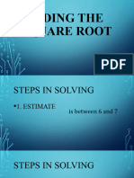 Finding The Square Root