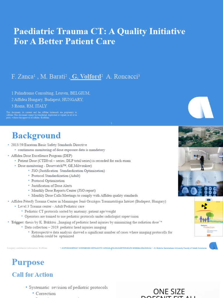 Digital Poster QI05B7 Paediatric Trauma CT A Quality Initiative