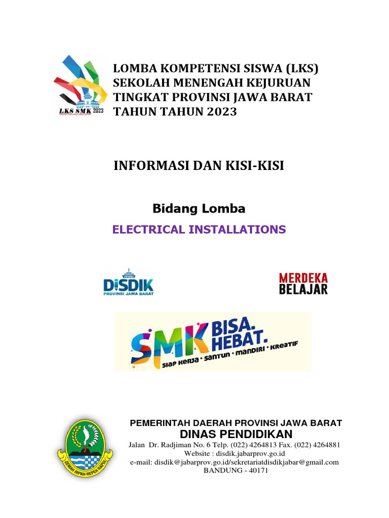 Informasi Dan Kisi Lks 2023 Electrical Installation Final Pdf