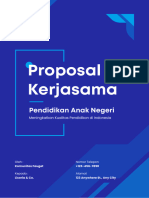 Biru Dan Putih Geometris Kerjasama Bidang Pendidikan Proposal