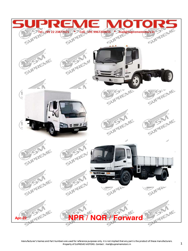 Supreme Motors Isuzu PDF Engines Gear