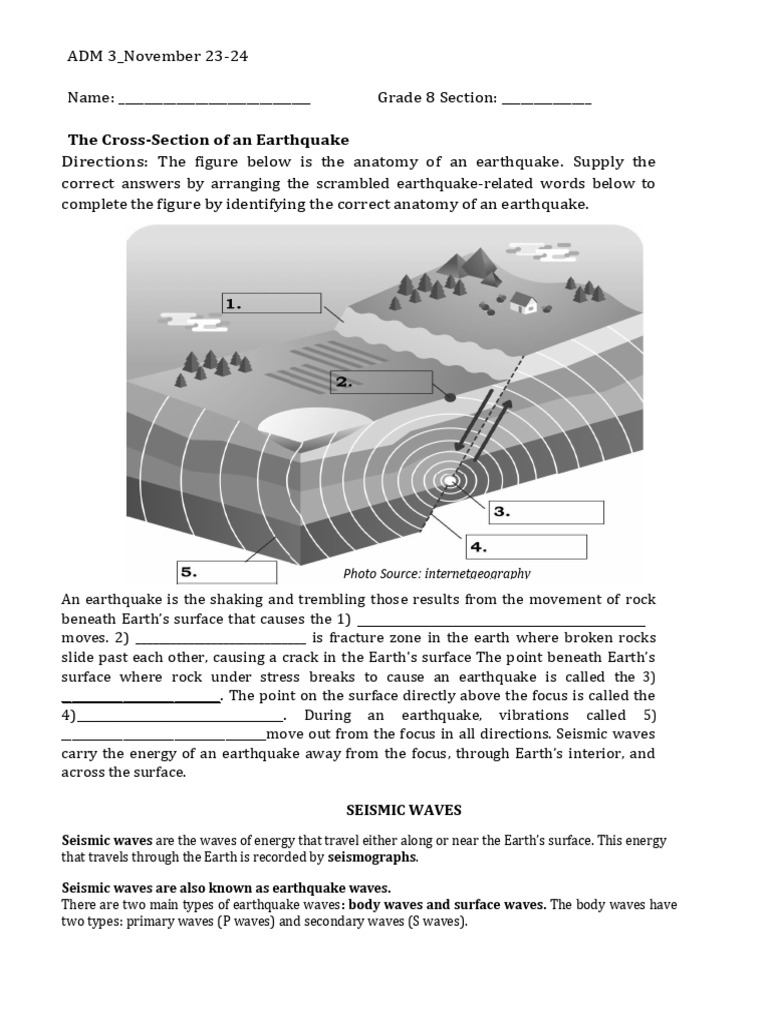 ADM 3 - November 23 24 | PDF | Earthquakes | Seismology