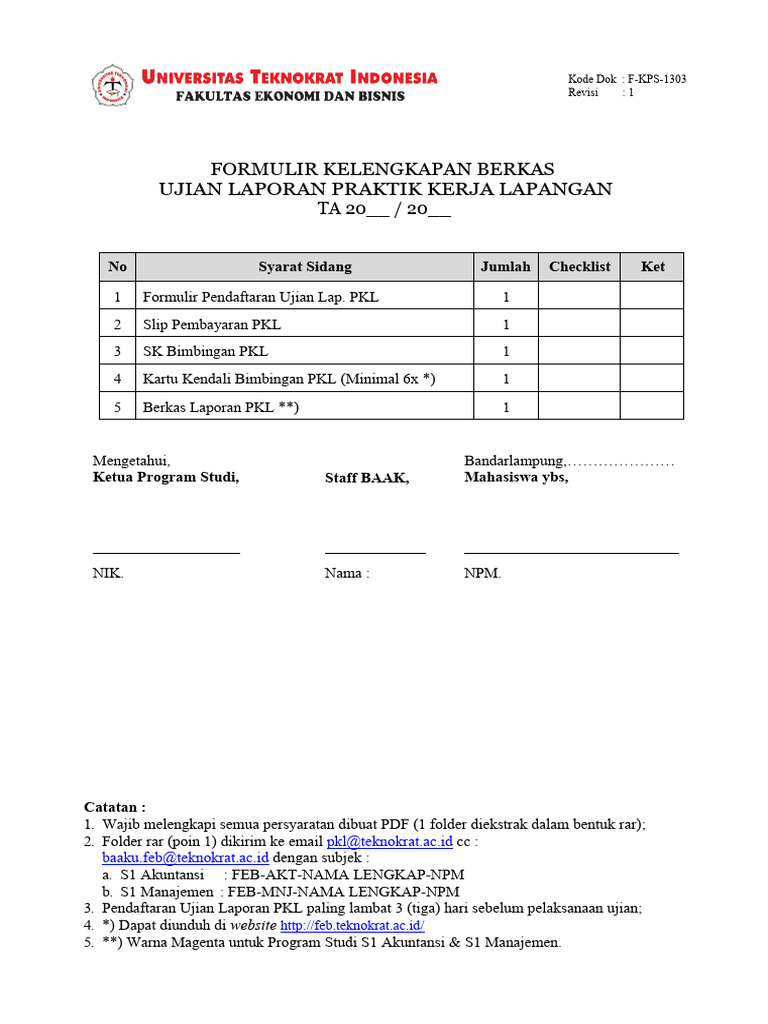 Form Pengajuan Berkas Sidang | PDF | Teknologi & Rekayasa