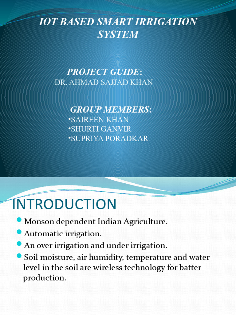 IoT-Based Smart Irrigation System Guide | PDF | Soil | Sensor