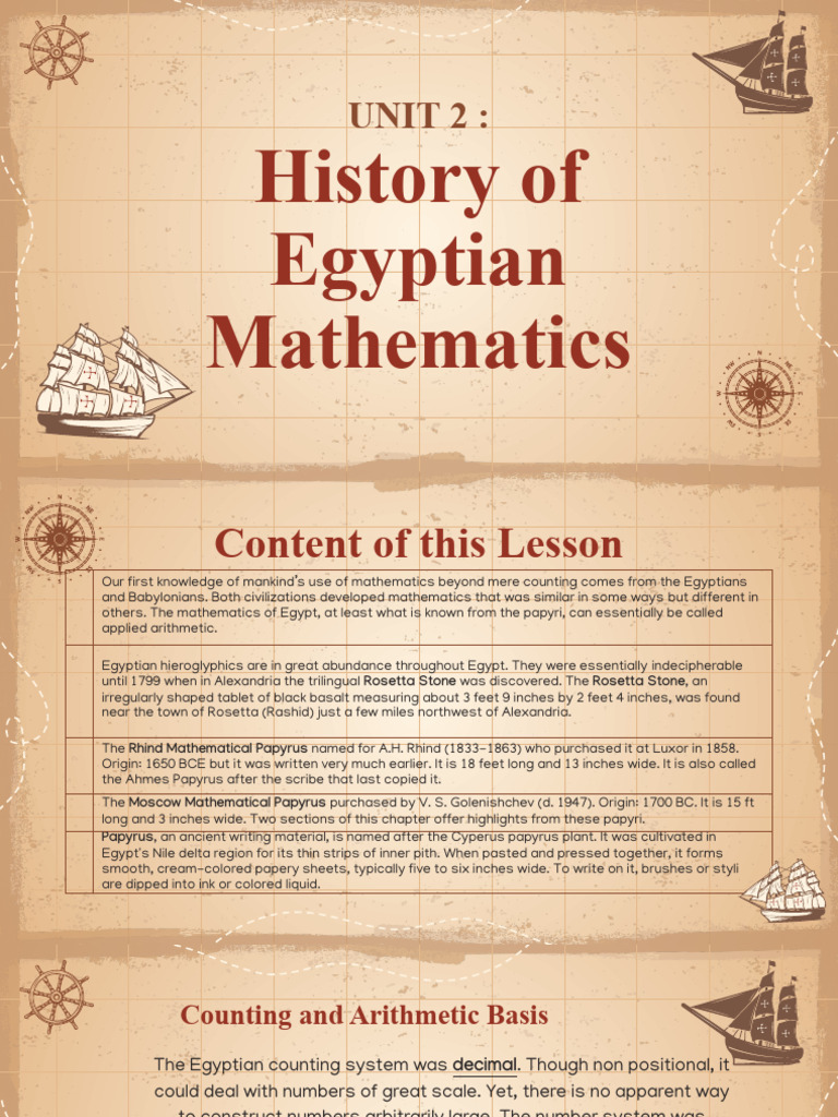 History of Egyptian Mathematics PDF