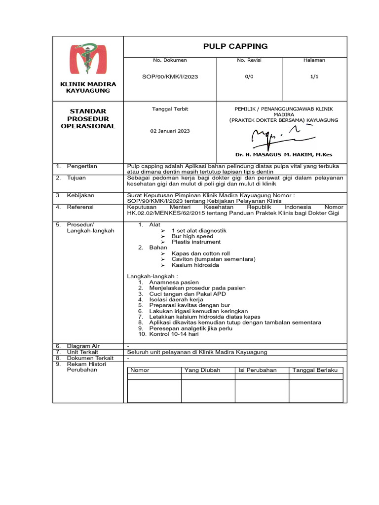 Pulp capping madira pdf
