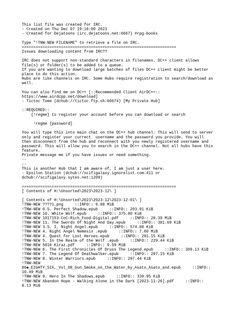 IRC File Download Instructions | PDF