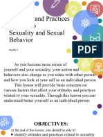 Attitudes and Practices Related To Sexuality and Sexual Behavior