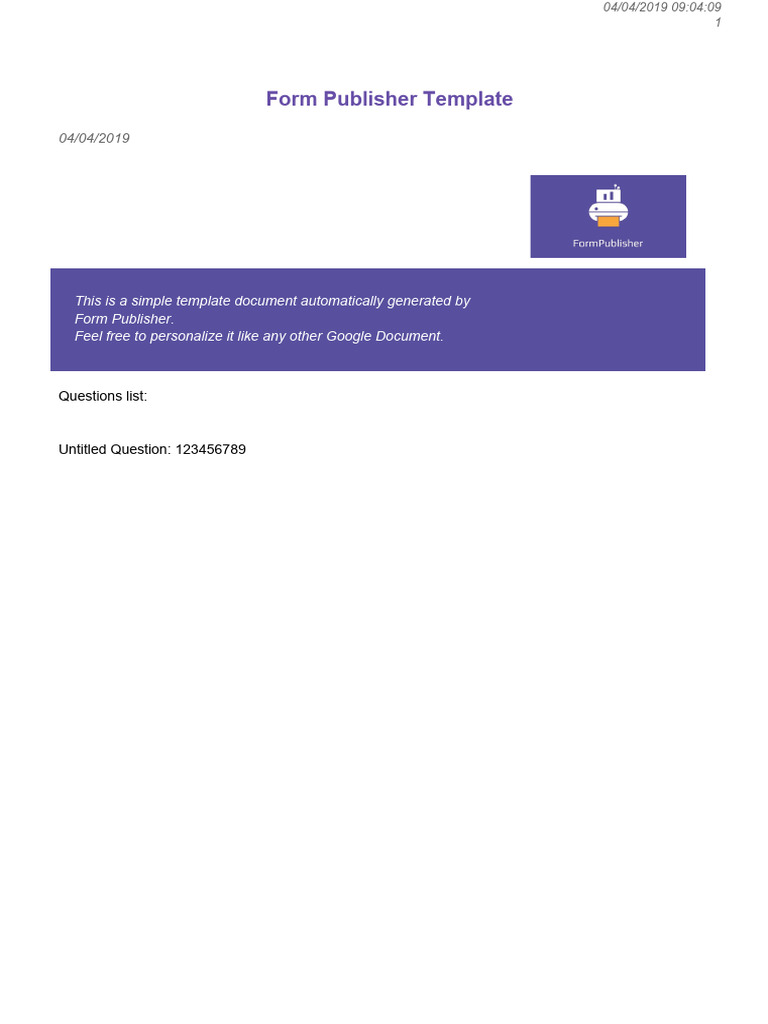 Form Publisher Template 1 PDF
