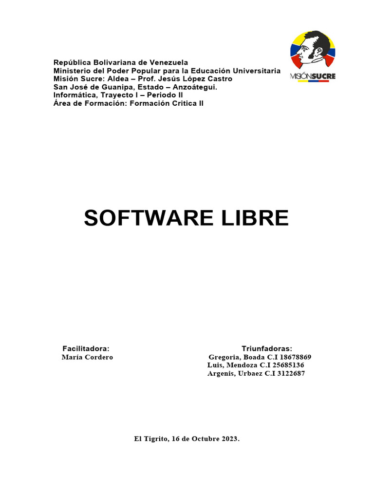 Formacion Critica Software Libre 030538 Pdf Software Libre Software