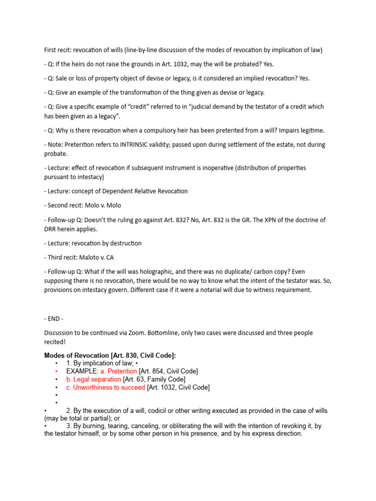 Succession Notes PDF