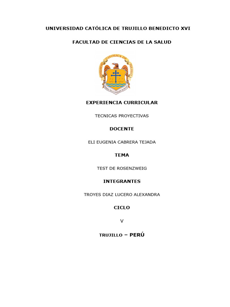 Test de Rosenzweig PDF