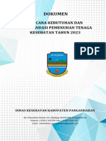 Contoh Dokumen Rencana Kebutuhan Dan Rekomendasi Pemenuhan Tenaga Kesehatan Tahun 2023 - Kab. Pangandaran