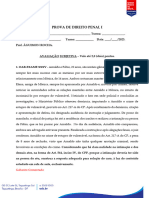 Prova Subjetiva-Direito Penal I Com GABARITO (1)