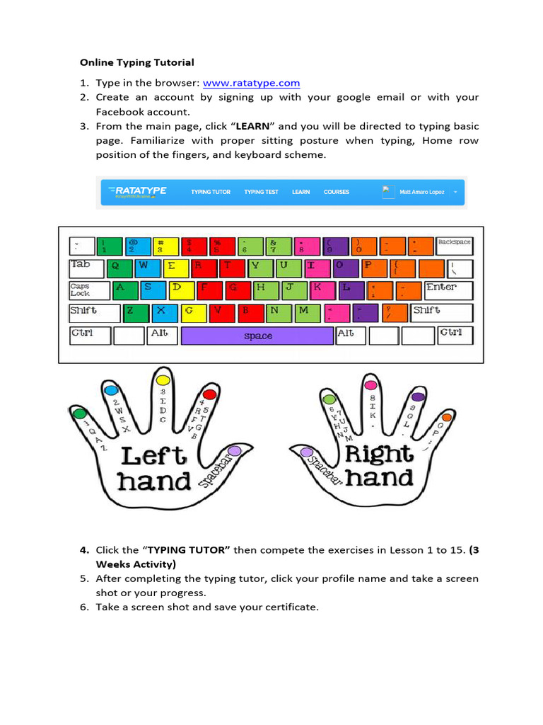 Online Typing Tutorial for Beginners | PDF