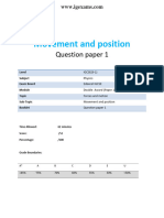 2.1 - Movement and Position 1p - Edexcel Igcse Physics QP