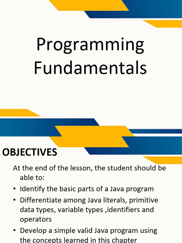 Java-Fundamentals | PDF