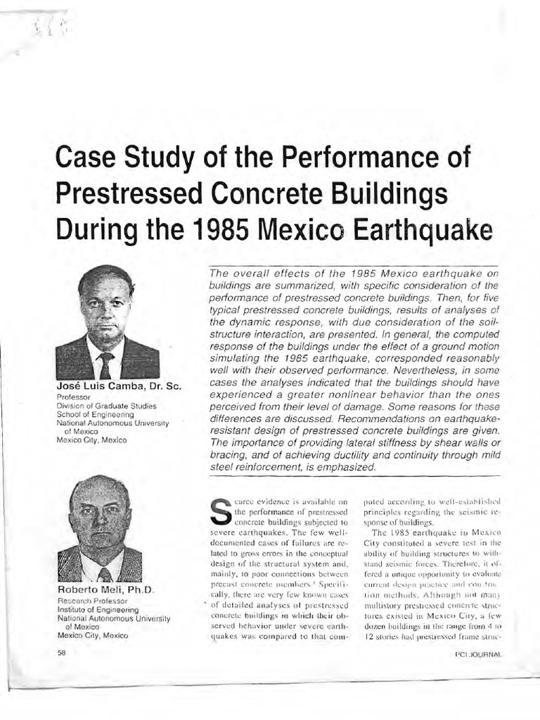 Case Study 1 | PDF | Prestressed Concrete | Concrete