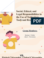 Social, Ethical and Legal Responsibilities in The Use of Technology Tools and Resources
