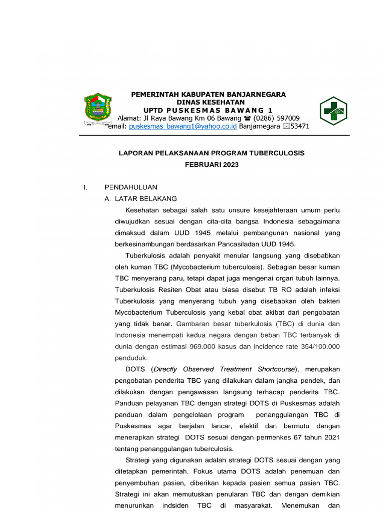LAPORAN BULAN FEBRUARI TBC 2023_231119_154442 | PDF