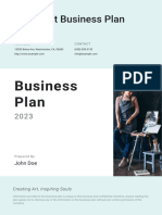Artist Business Plan Example Template