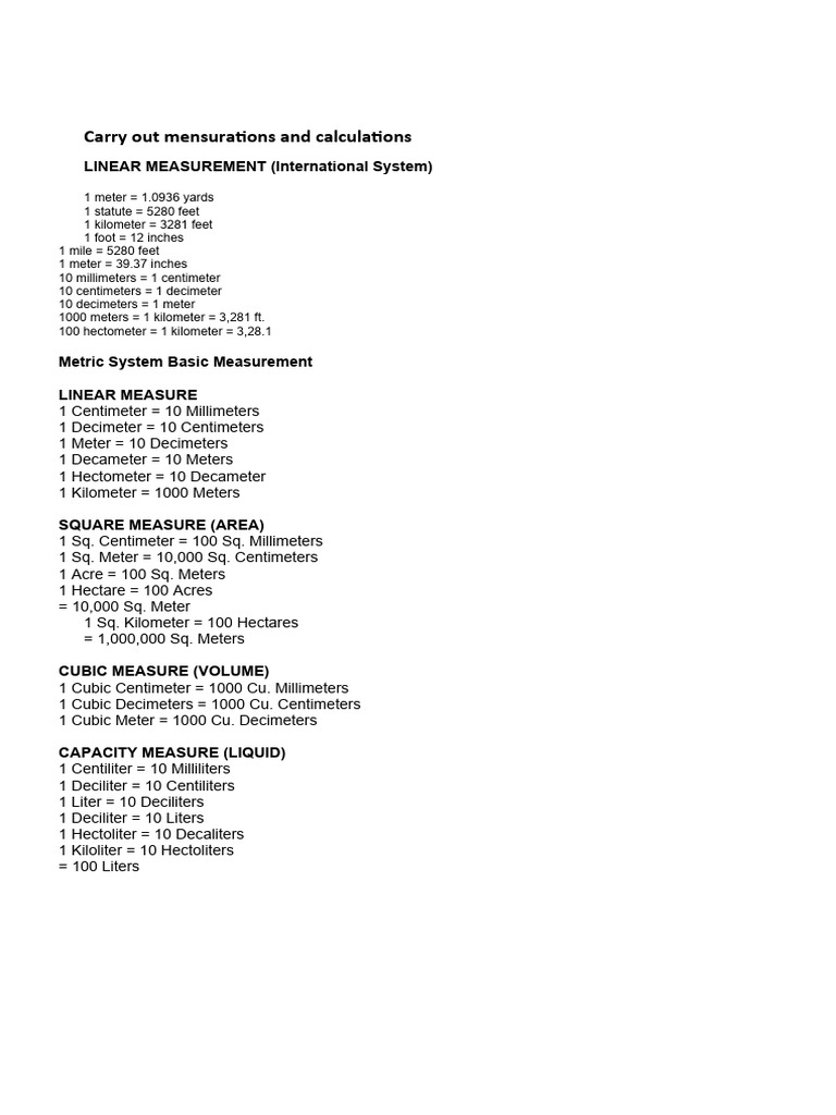 Carry Out Calculations | PDF | Science & Mathematics