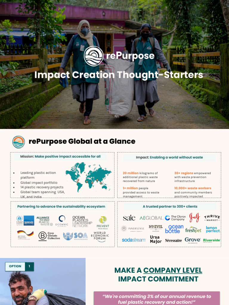 Repurpose Global & Torajamelo - Impact Creation Thought Starters | PDF ...