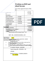 Numerical Problem On ROI and Residual Income