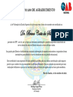 Certificado de Agradecimento