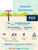 English 6 - Unit 1,2 - Rewrite The Sentences