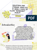 Derivation and Inflectional Analysis On The Song Lyrics of Keshi "Bandaids" Album - Ekless