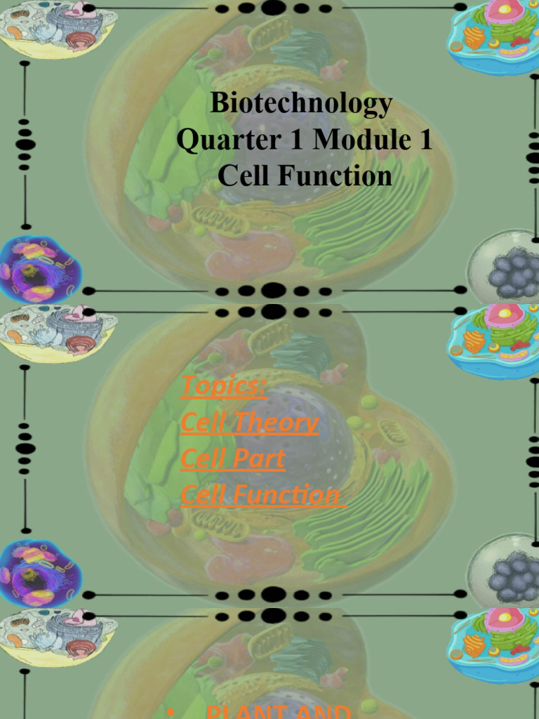 Module 1 cell functions pdf cell biology chloroplast