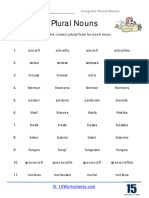 Irregular Plural Nouns: DIRECTIONS: Circle The Correct Plural Form For Each Noun