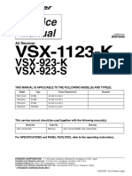 Pioneer VSX 1123 K VSX 923 K VSX 923 S Rrv4444 Parts