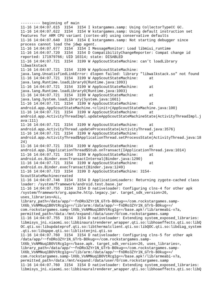 Android Debug Log Analysis | PDF | Java (Programming Language ...