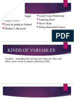 Kinds of Variables